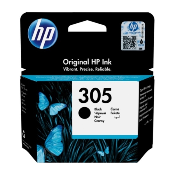 HP 305 blækpatron, sort 3ym61ae billede 1