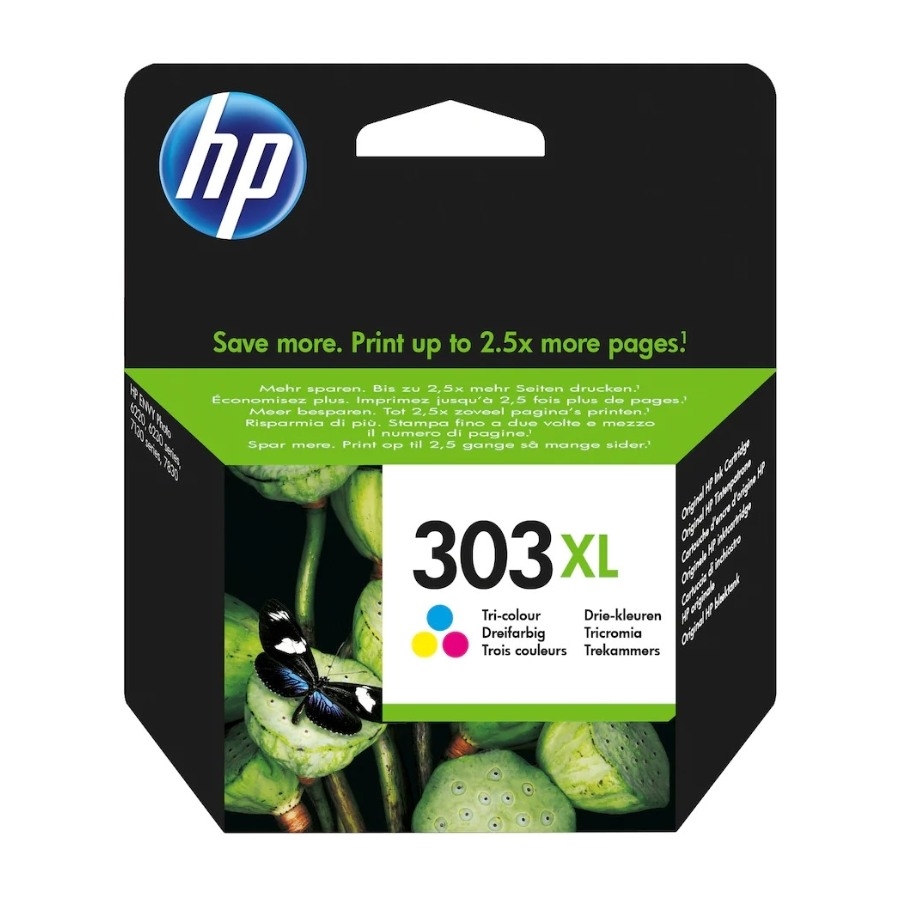 HP 303 XL Tri-farve blækpatron t6n03ae billede 1