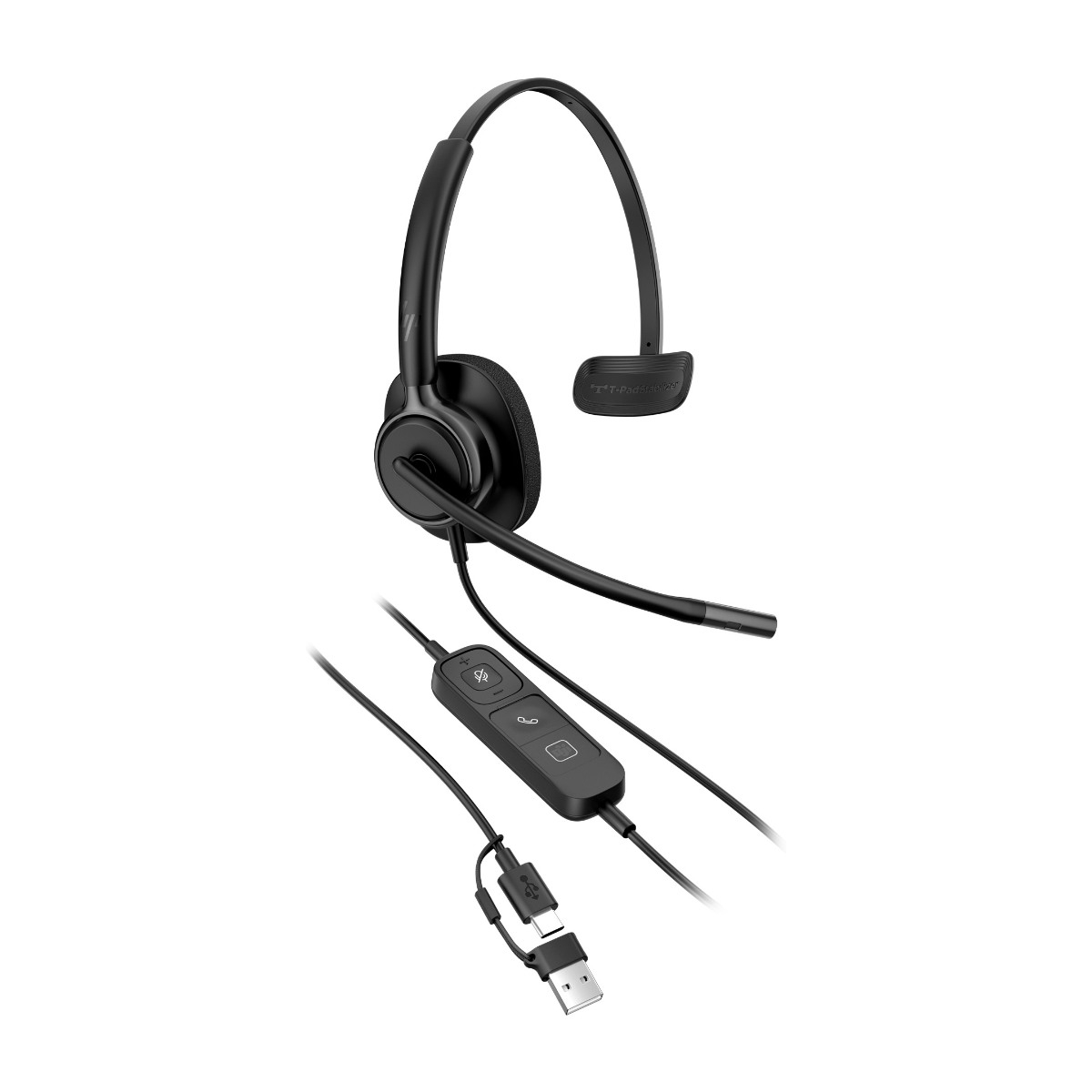 HP Poly Mission 425 Stereo Headset med ledning, sort billede 4