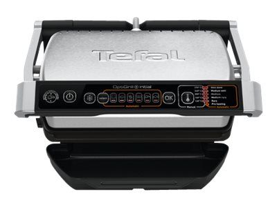 Tefal OptiGrill+ GC706D34 - Grill - elektrisk - 600 cm2 - rustfrit stål/sort