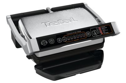 Tefal OptiGrill+ GC706D34 - Grill - elektrisk - 600 cm2 - rustfrit stål/sort