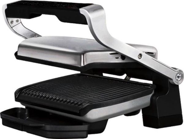 Tefal OptiGrill+ GC706D34 - Grill - elektrisk - 600 cm2 - rustfrit stål/sort