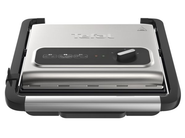 Tefal Inicio GC242D, Sort, Rustfrit stål, Rektangulær, Dreje, 740 cm², 28,8 x 25,8 mm, Hængslet låg billede 2