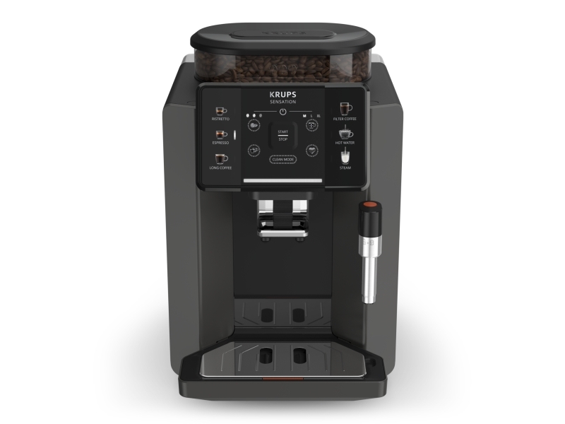 Krups Sensation C50 EA9108, Espressomaskine, 1,7 L, Kaffebønner, Indbygget kværn, 1450 W, Grå, Sort