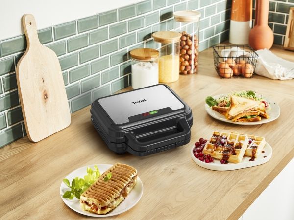 Tefal Ultra Compact SW383D10 - Sandwich maker / waffle maker / panini maker - 700 W - rustfrit stål