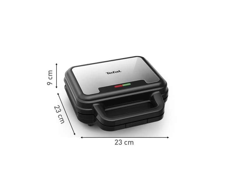 Tefal Ultra Compact SW383D10 - Sandwich maker / waffle maker / panini maker - 700 W - rustfrit stål