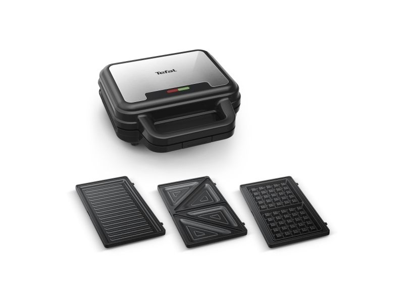 Tefal Ultra Compact SW383D10 - Sandwich maker / waffle maker / panini maker - 700 W - rustfrit stål