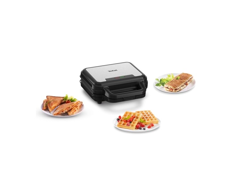 Tefal Ultra Compact SW383D10 - Sandwich maker / waffle maker / panini maker - 700 W - rustfrit stål
