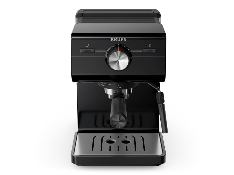 Krups Authentic XP381810, Espressomaskine, 2 L, Malet kaffe, Sort