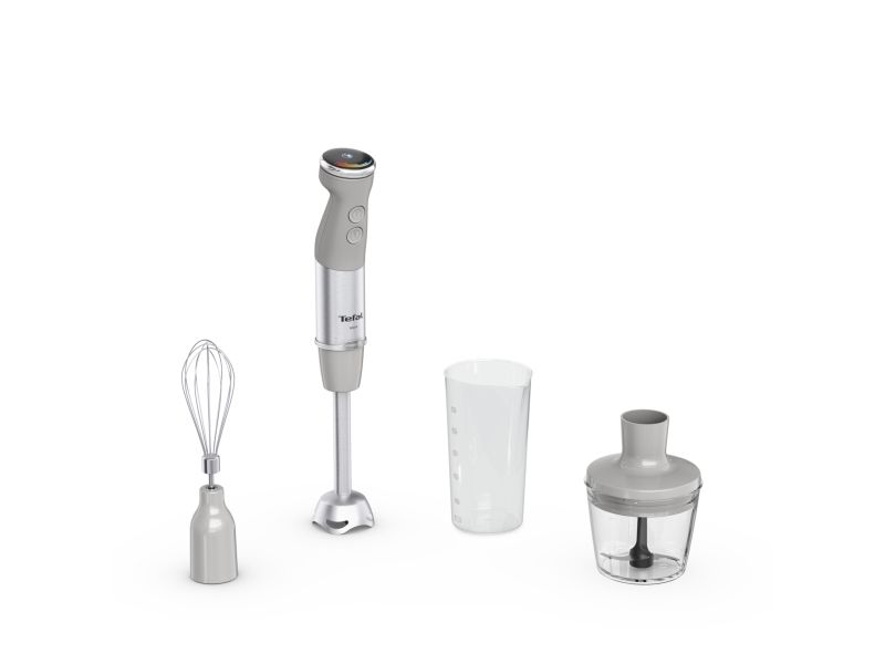Tefal Quickchef+ HB673B30, Nedsænkning blender, 1000 W, Grå, Rustfrit stål