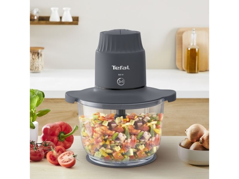 Tefal Choppeo MB603138, 2 L, Sort, Transparent, Glas, Rustfrit stål, 500 W, Vekselstrøm billede 4