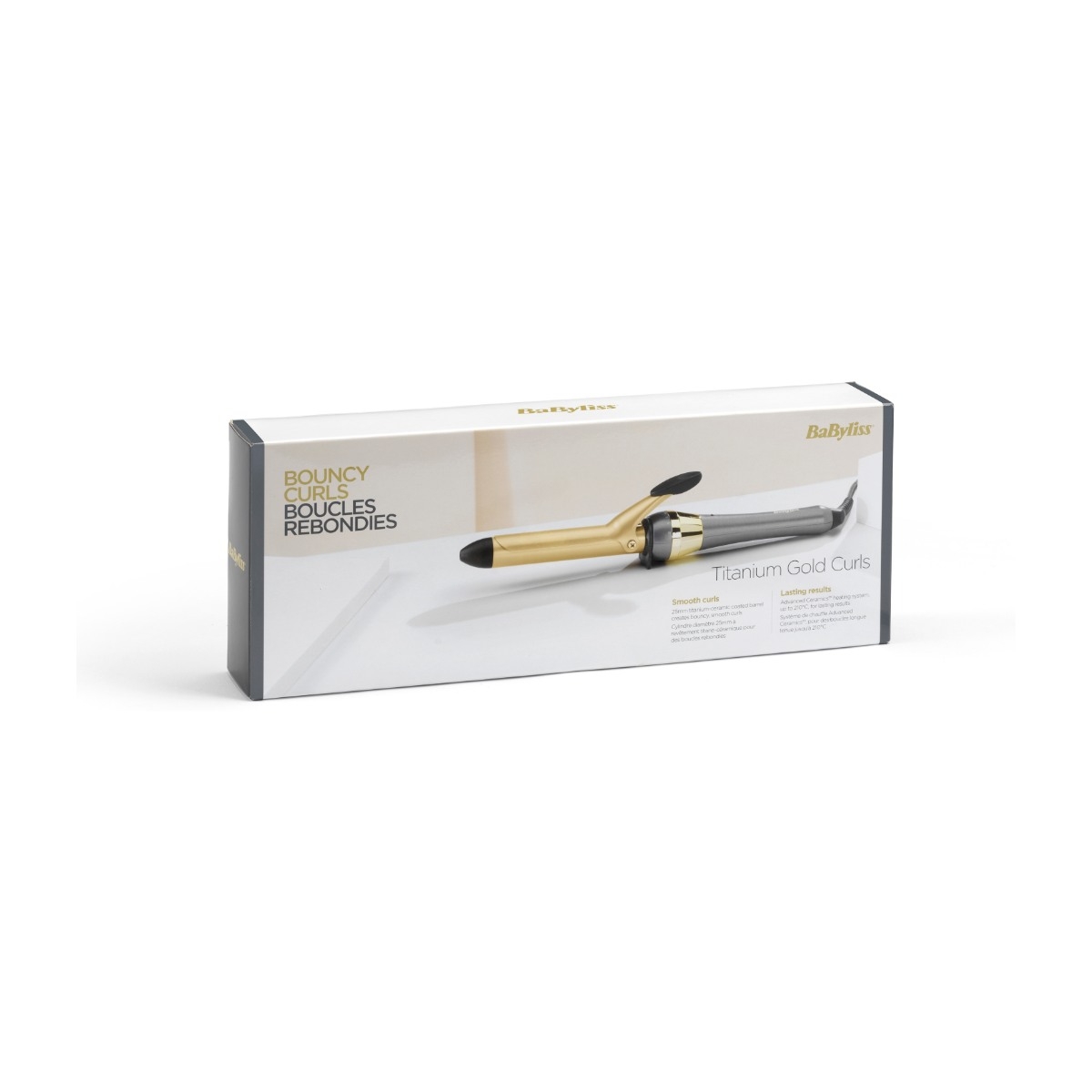 Babyliss Titanium, gold krøllejern billede 4