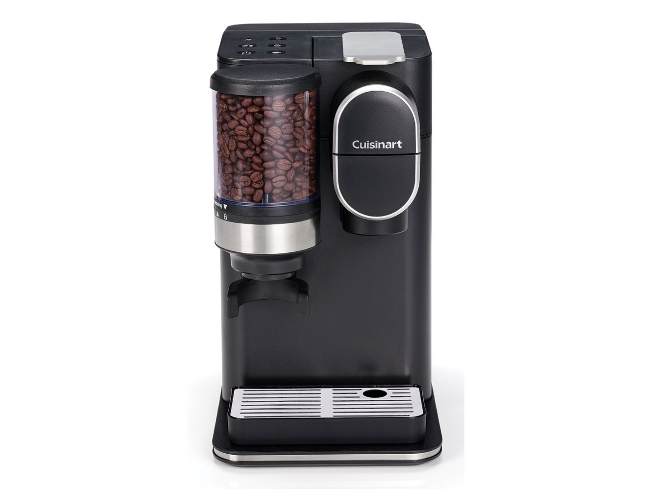 Cuisinart DGB2E, Pude kaffemaskine, 1,35 L, Kaffekapsel, Indbygget kværn, Sort, Rustfrit stål