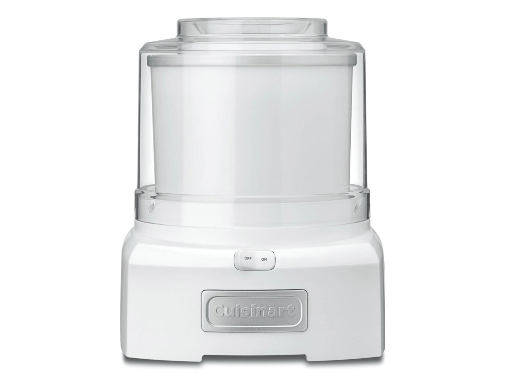 Cuisinart Cool Scoops, Traditionel ismaskine, 1,4 L, 1 skåle, Transparent, Hvid, 20 min., Knapper