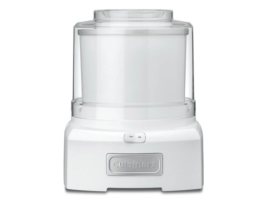 Cuisinart Cool Scoops, Traditionel ismaskine, 1,4 L, 1 skåle, Transparent, Hvid, 20 min., Knapper