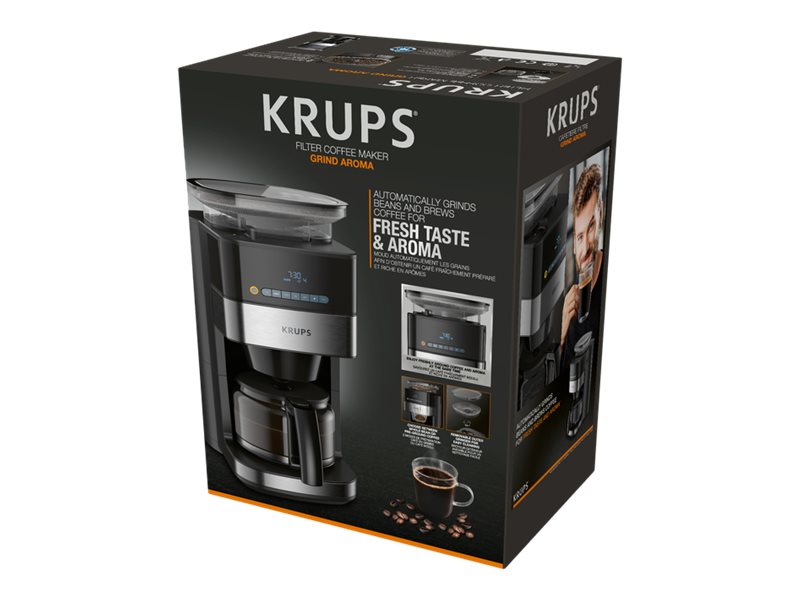 Krups Grind Aroma KM832810 - Kaffemaskine - 15 kopper - sort