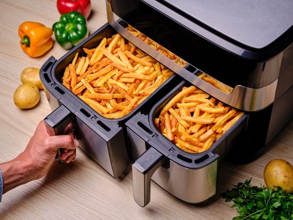 Tefal Dual Easy Fry & Grill EY905D10 - double hot air fryer - stainless steel