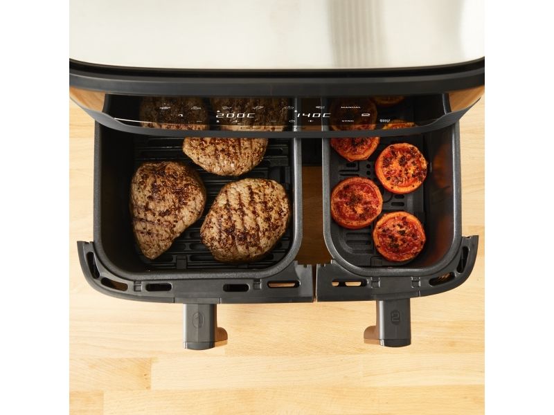 Karšto oro gruzdintuvė Tefal Dual Easy Fry & Grill EY905B, 2700 W, 2 krepšeliai (5,2 litro + 3,1 litro)