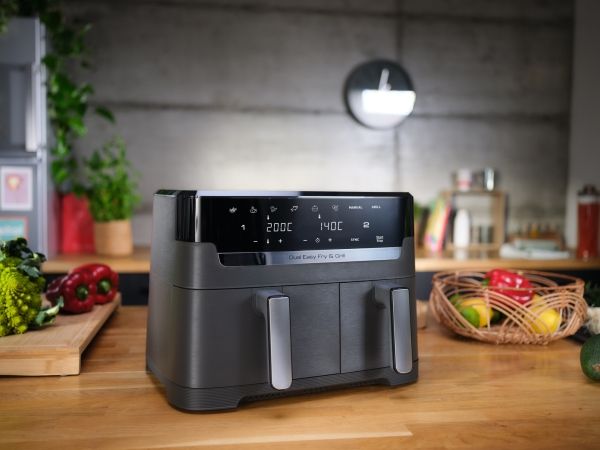 Karšto oro gruzdintuvė Tefal Dual Easy Fry & Grill EY905B, 2700 W, 2 krepšeliai (5,2 litro + 3,1 litro)