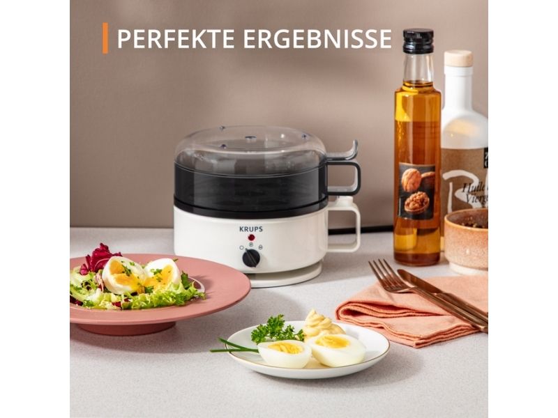 Krups EG 230115, 7 æg, Plast, Dreje, Hvid, 187 mm, 134 mm