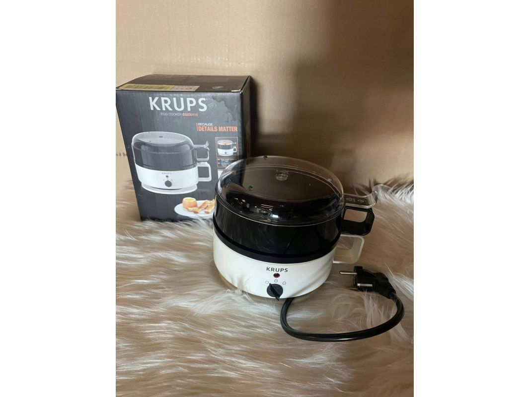 Krups EG 230115, 7 æg, Plast, Dreje, Hvid, 187 mm, 134 mm