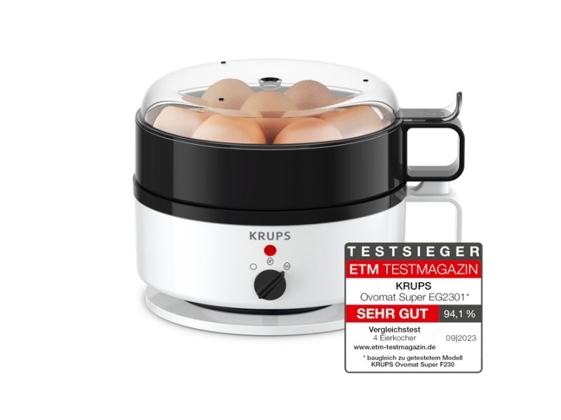 Krups EG 230115, 7 æg, Plast, Dreje, Hvid, 187 mm, 134 mm