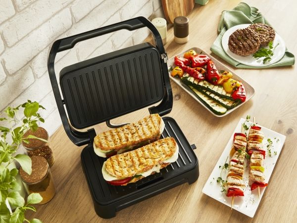 Tefal Inicio GC270D10 - Grill - elektrisk - 334 cm2 - rustfrit stål/sort