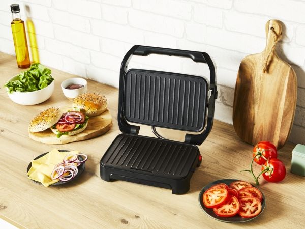Tefal Inicio GC270D10 - Grill - elektrisk - 334 cm2 - rustfrit stål/sort