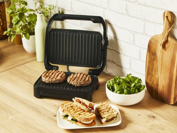 Tefal Inicio GC270D10 - Grill - elektrisk - 334 cm2 - rustfrit stål/sort