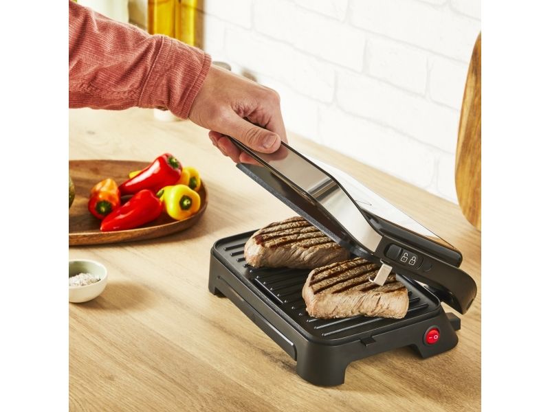 Tefal Inicio GC270D10 - Grill - elektrisk - 334 cm2 - rustfrit stål/sort