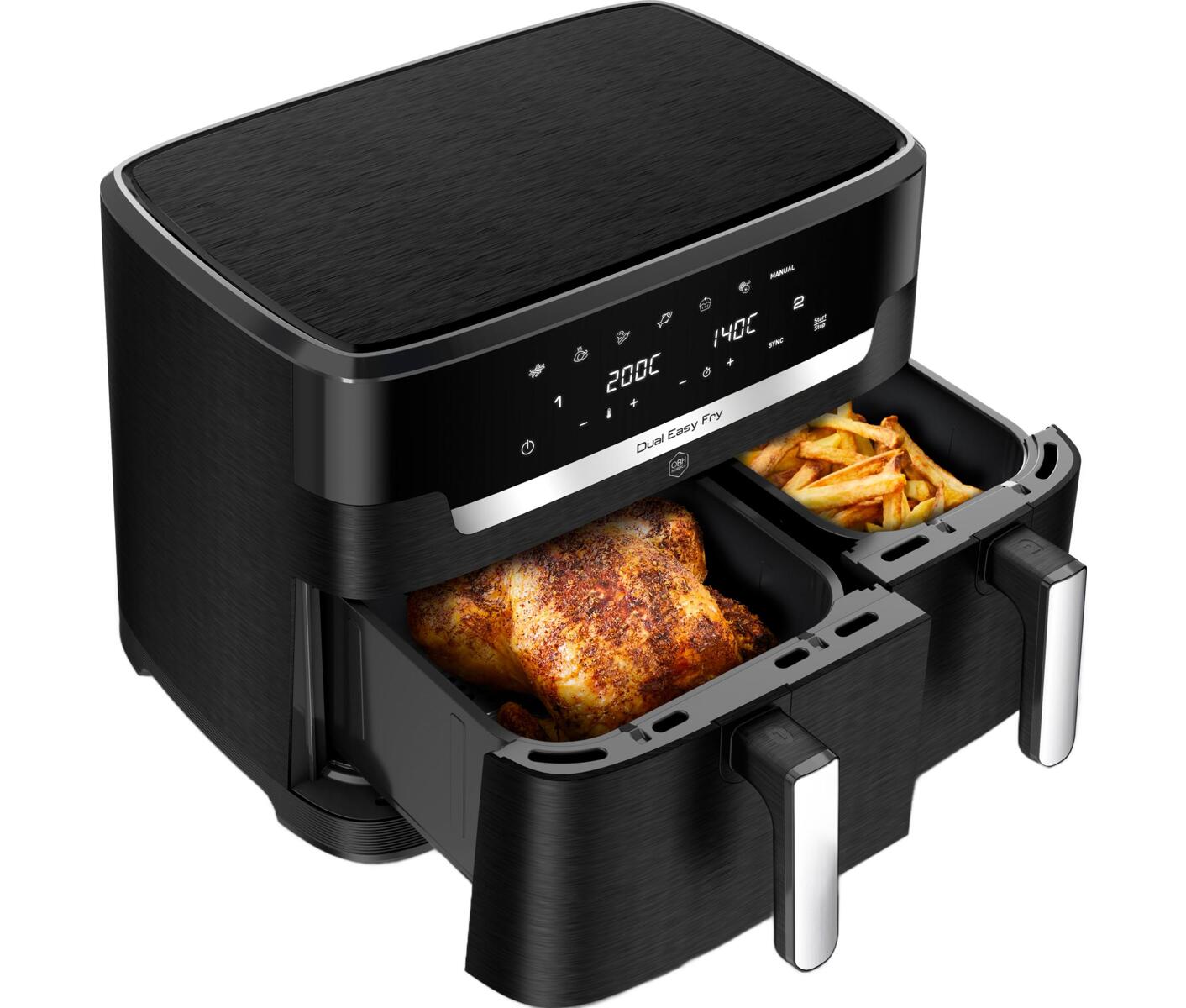 Obh Xxl Dual Easy Fry 11 L. Black Airfryer billede 2