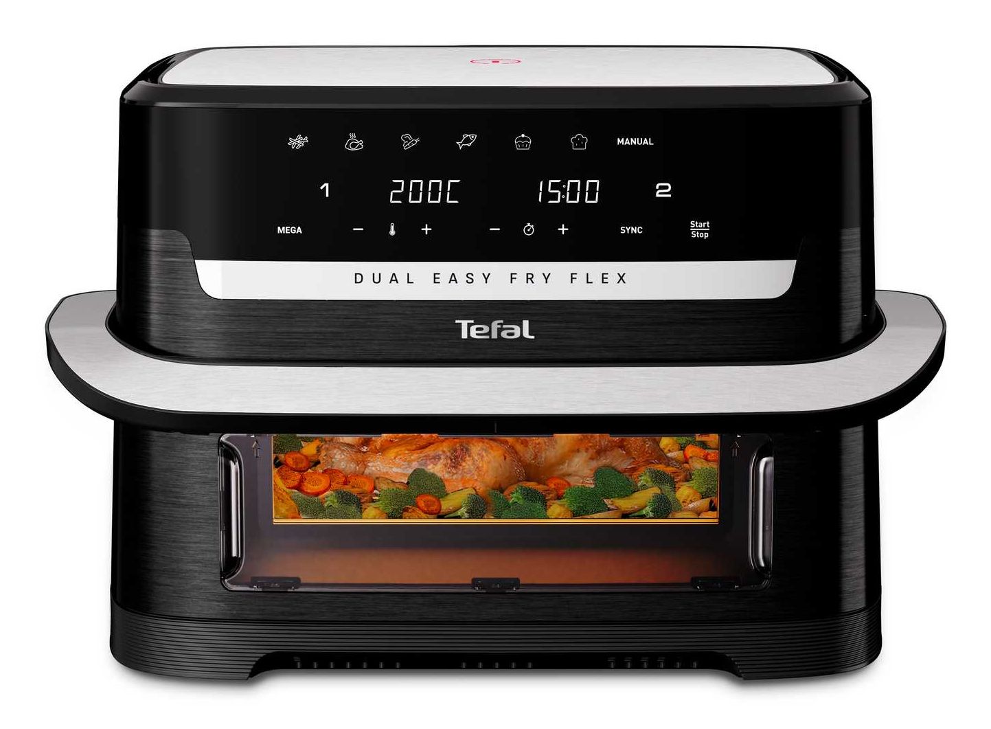 Tefal EY9228 Dual Easy Fry Flex Heißluftfritteuse billede 2