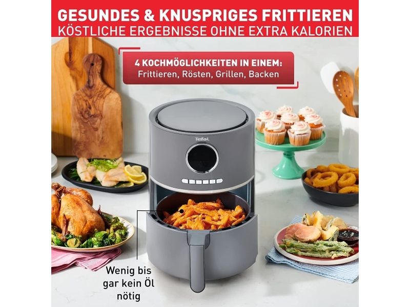 Tefal Ultra Fry Digital EY111B, Varmluftsteger, 4,2 L, 1,2 kg, 80 °C, 200 °C, 4 person(er)