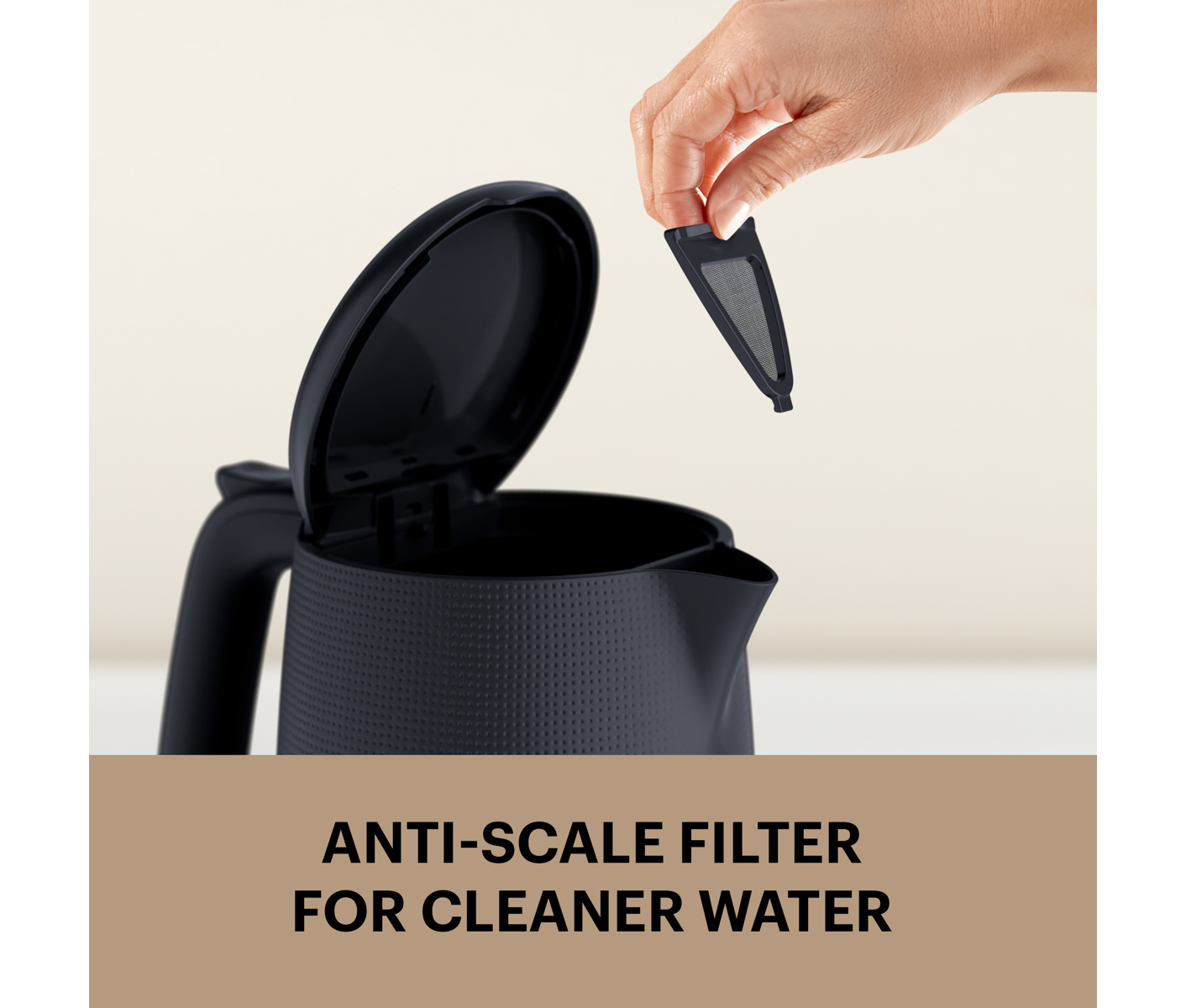 Obh Morning Kettle 1,7l Black Elkedel billede 1