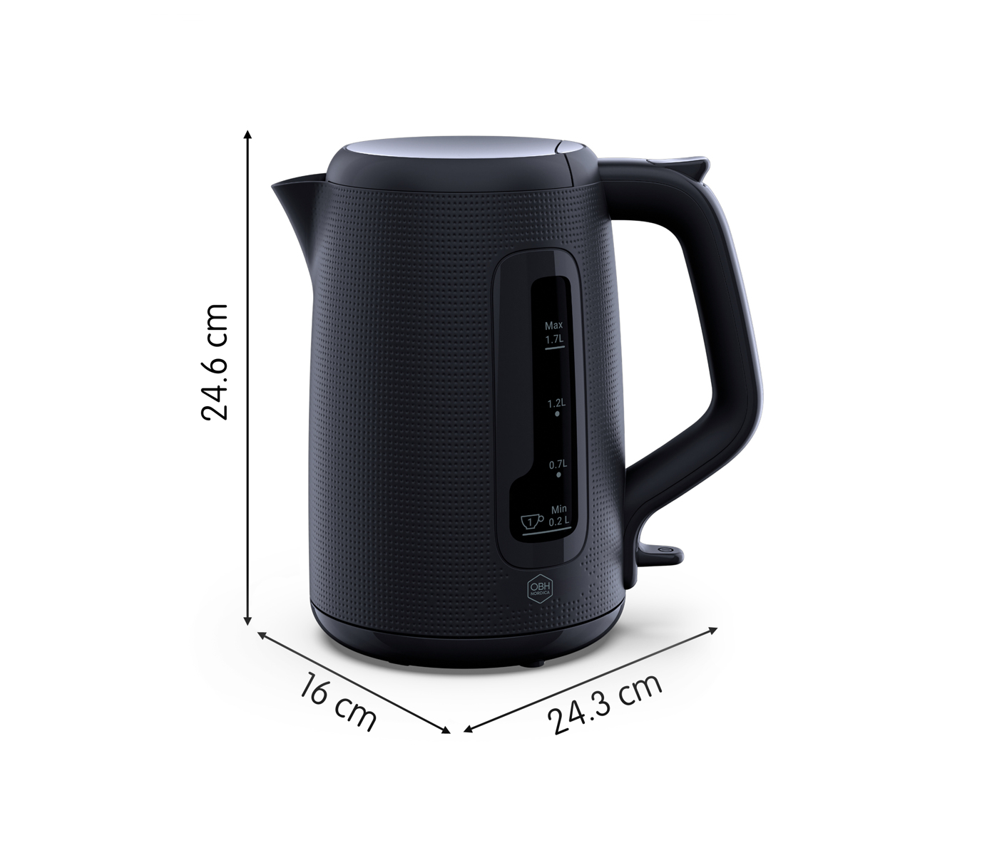 Obh Morning Kettle 1,7l Black Elkedel billede 5