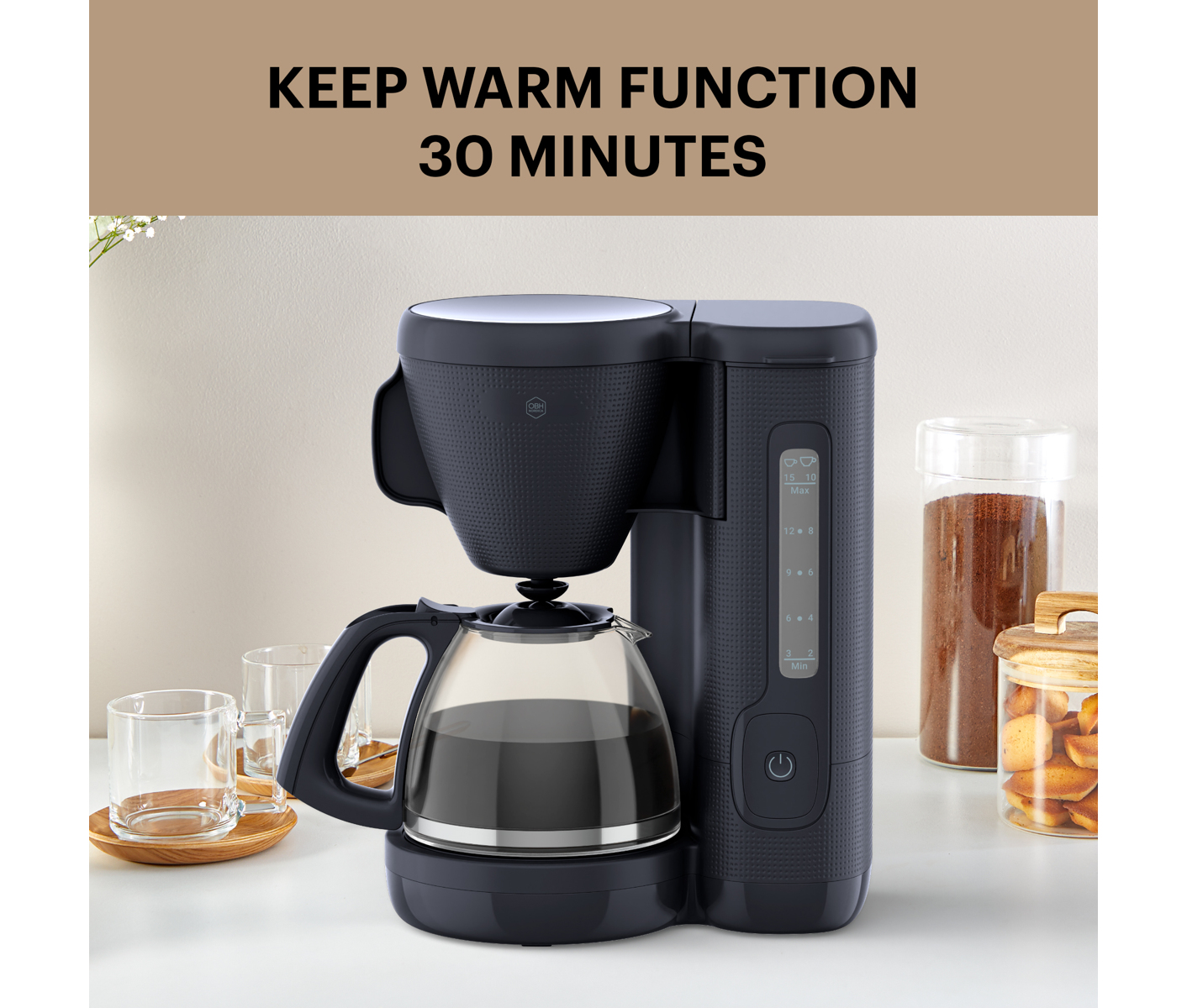 Obh Morning Filter Coffee Make Black Kaffemaskine billede 5