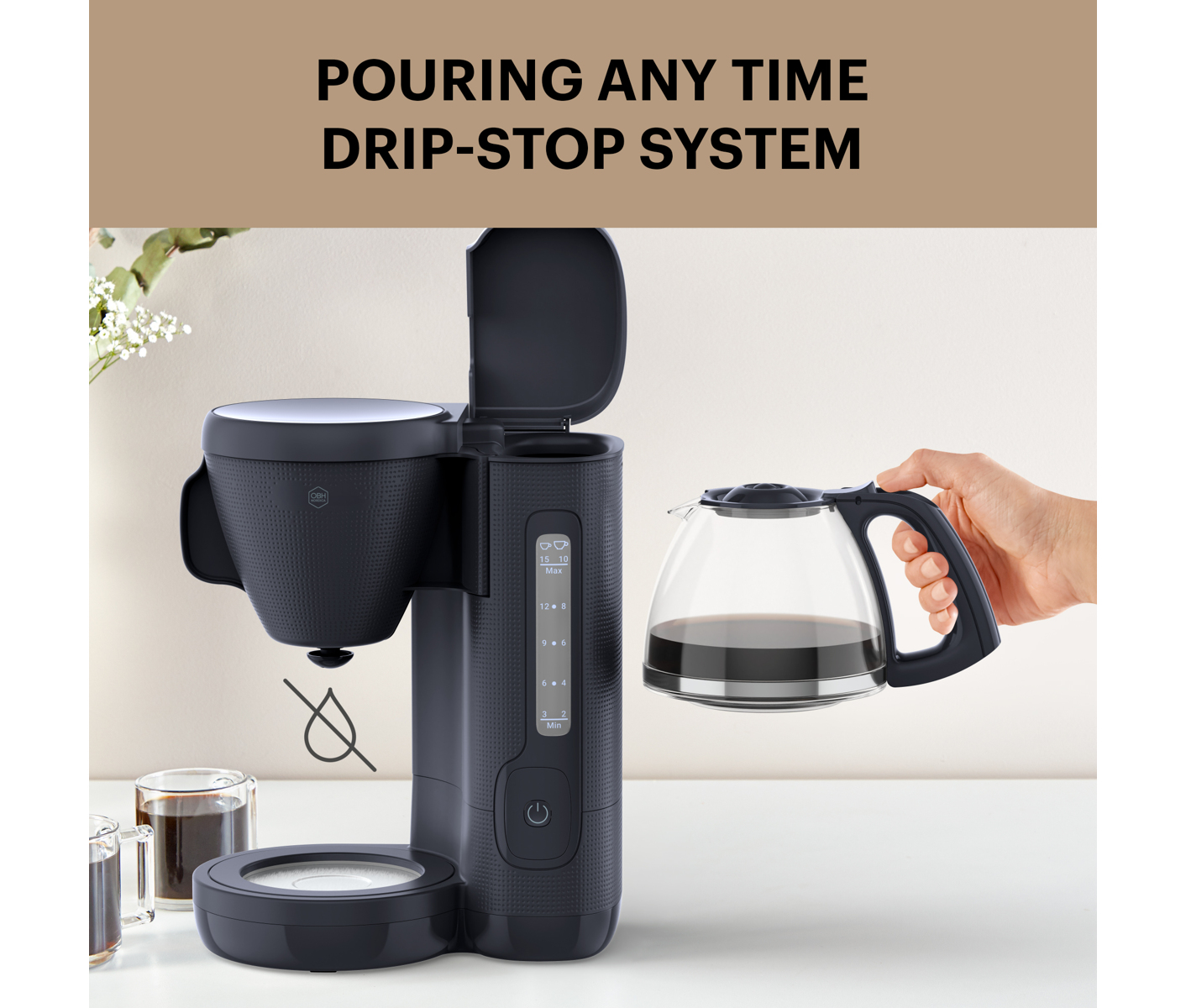 Obh Morning Filter Coffee Make Black Kaffemaskine billede 6