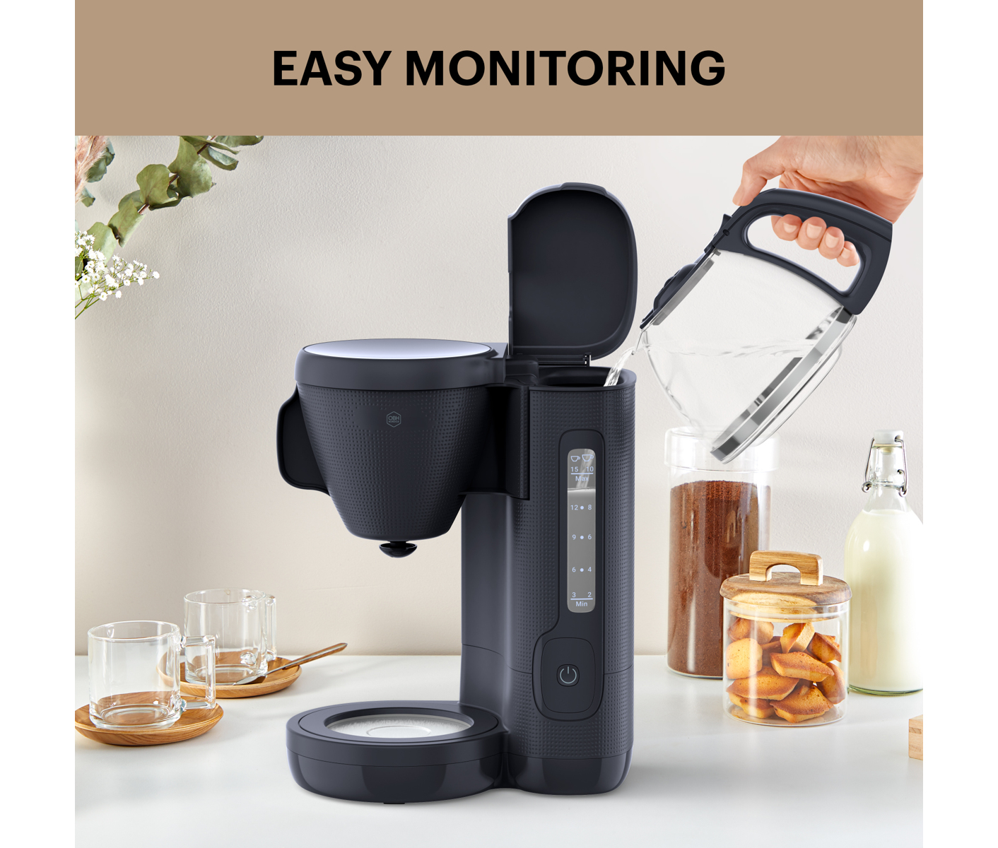Obh Morning Filter Coffee Make Black Kaffemaskine billede 4