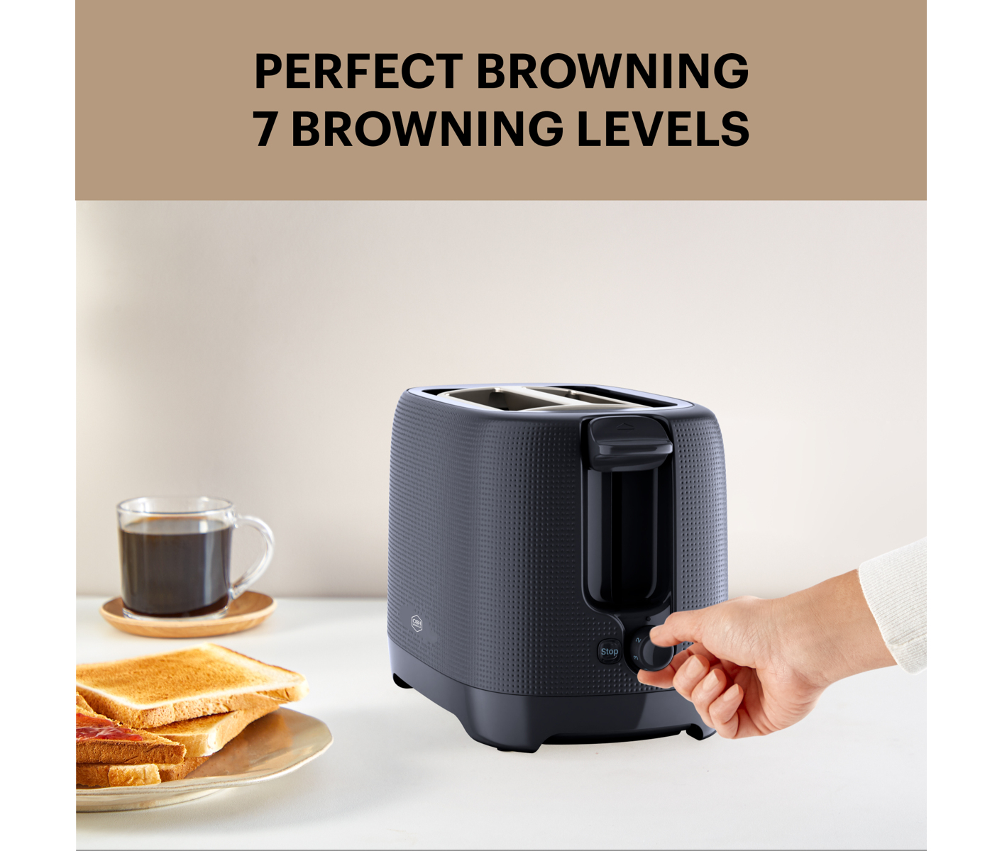 Obh Morning Toaster 2 Slices B Lack Toastmaskine