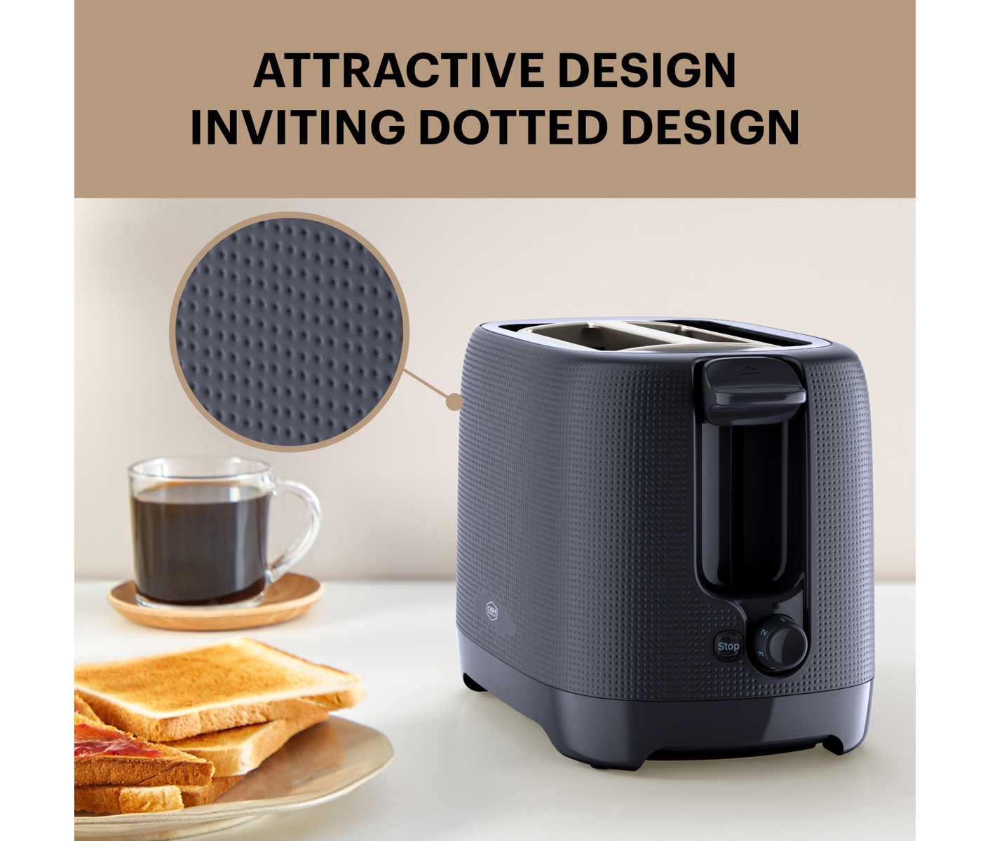 Obh Morning Toaster 2 Slices B Lack Toastmaskine