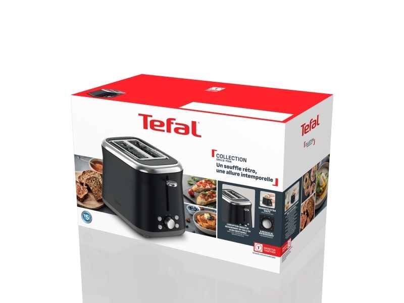 Tefal Collection TT7208E0, 2 skive(r), Sort, Knapper, Dreje, 850 W, 220 - 240 V, 50 - 60 Hz