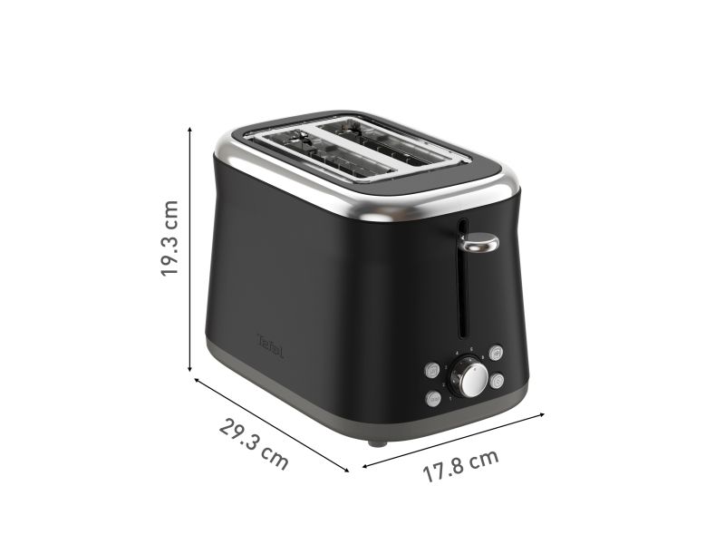 Tefal Collection TT7208E0, 2 skive(r), Sort, Knapper, Dreje, 850 W, 220 - 240 V, 50 - 60 Hz
