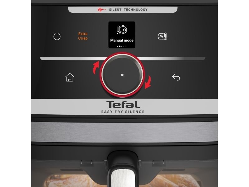 Tefal Easy Fry Smart & Silence EY876DE0, Varmluftsteger, 7 L, 2 kg, 40 °C, 220 °C, 6 person(er)