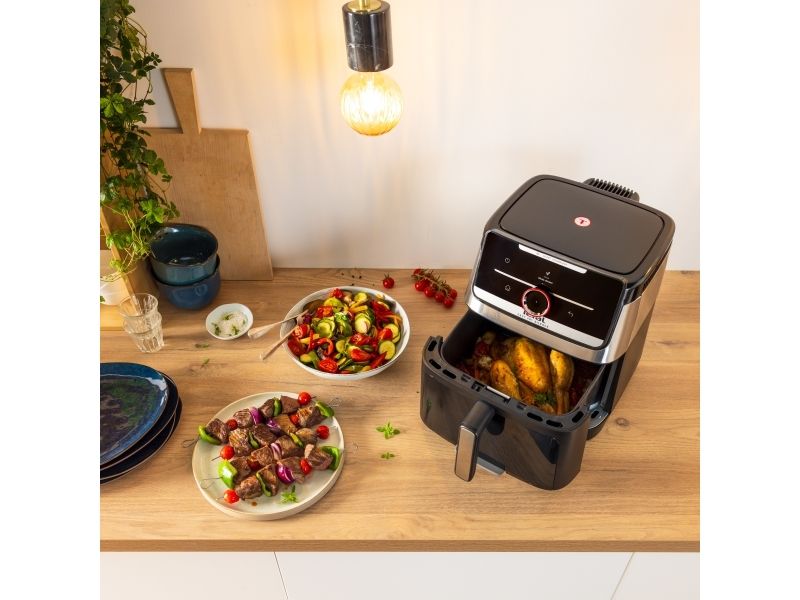 Tefal Easy Fry Smart & Silence EY876DE0, Varmluftsteger, 7 L, 2 kg, 40 °C, 220 °C, 6 person(er)