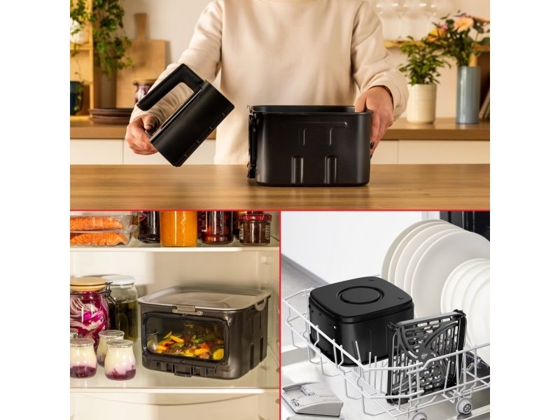 Tefal Easy Fry Smart & Silence EY876DE0, Varmluftsteger, 7 L, 2 kg, 40 °C, 220 °C, 6 person(er)