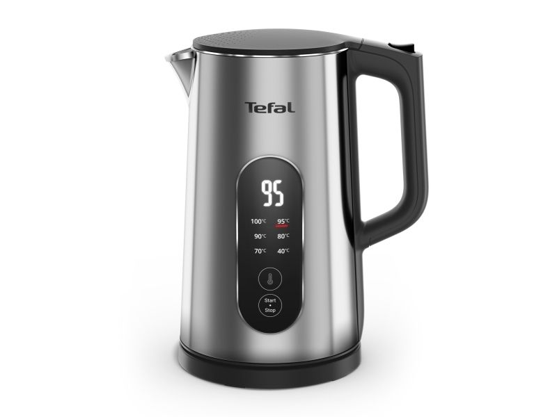 Tefal Selection KI871DE0, 1,7 L, 1500 W, Sort, Rustfrit stål, Rustfrit stål, Justerbar termostat, Vandmåler billede 2
