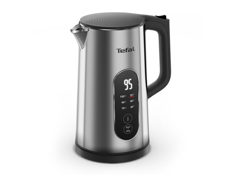 Tefal Selection KI871DE0, 1,7 L, 1500 W, Sort, Rustfrit stål, Rustfrit stål, Justerbar termostat, Vandmåler