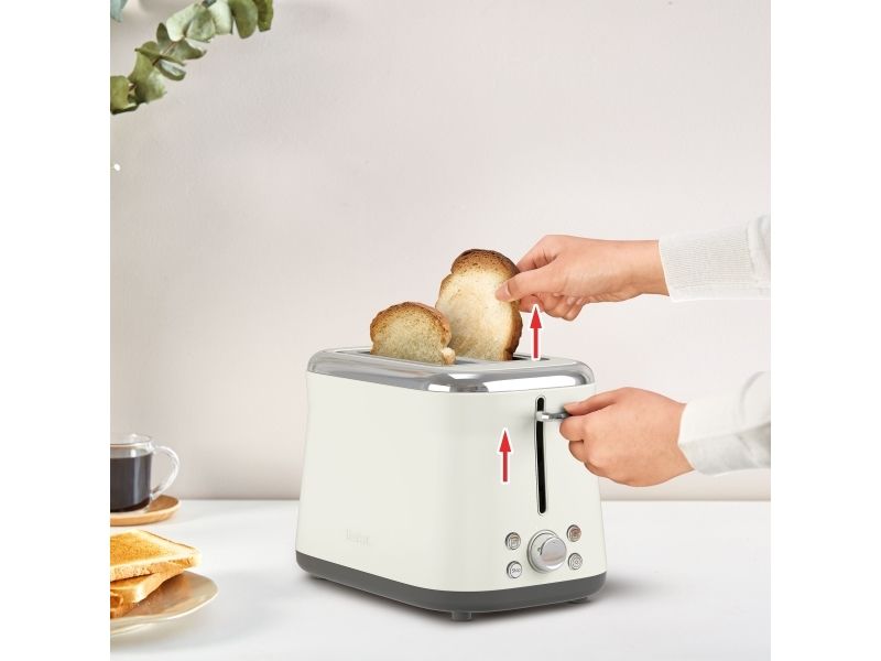 Tefal Collection TT720AE0, 2 skive(r), Hvid, Rise, Knapper, Dreje, 850 W, 220 - 240 V