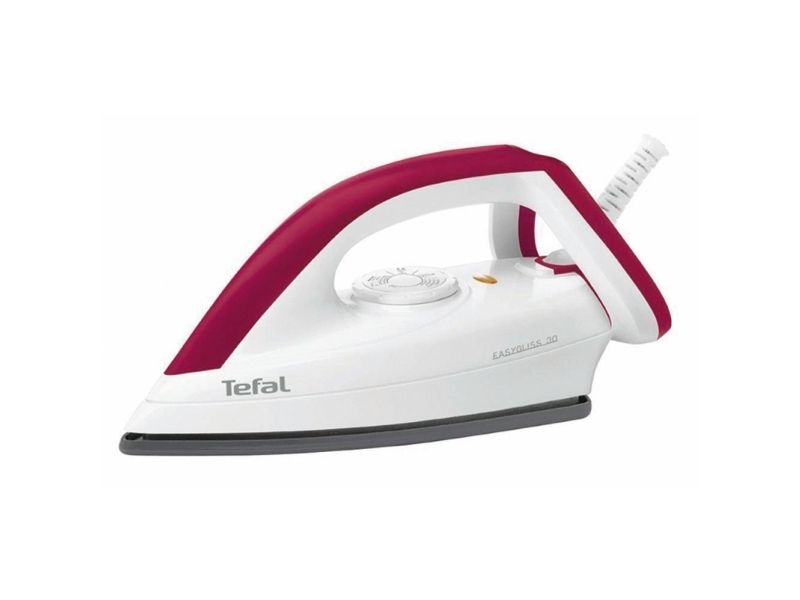 Tefal EasyGliss FS4030, Tør strygejern, Durilium strygesål, 1,8 m, Bourgogne, Hvid, 1200 W, 132 mm billede 2