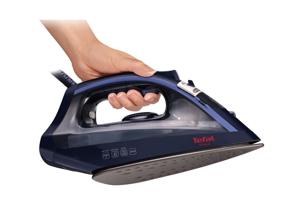 Tefal Virtuo FV1713E0 - Dampstrygejern - såleplade: PTFE - 2000 W - blå billede 3